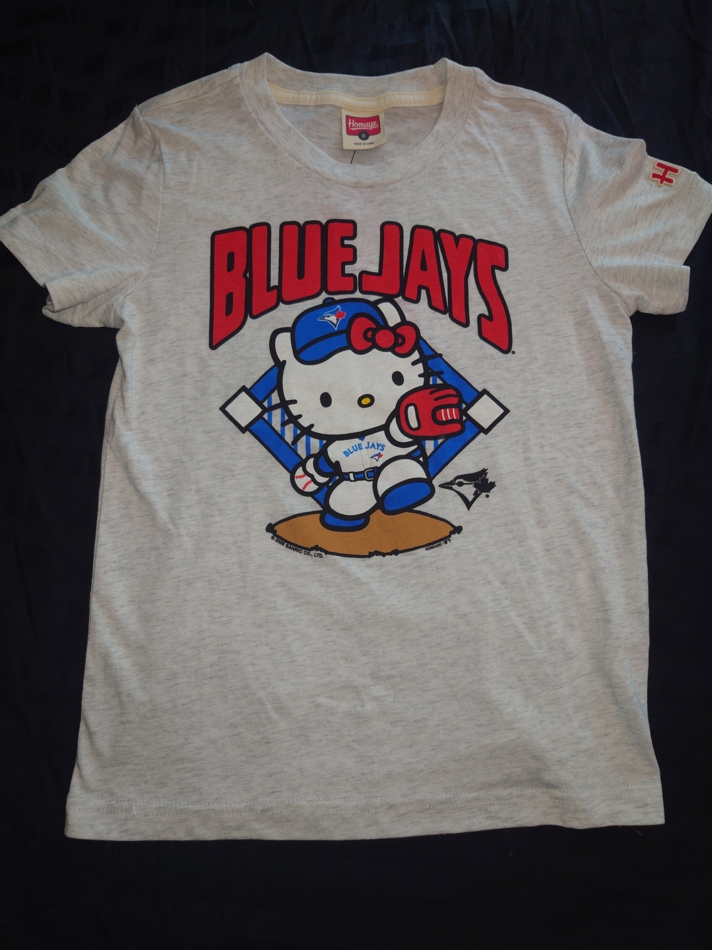 Hello Kitty x Blue Jays Kids Graphic Tee - Light Gray